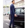 imageCOOFANDY Mens 2 Piece Suits Classic Fit 2 Button Dress Suits Tuxedo Jacket Blazer for Wedding Business Dinner PromNavy Blue One