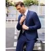imageCOOFANDY Mens 2 Piece Suits Classic Fit 2 Button Dress Suits Tuxedo Jacket Blazer for Wedding Business Dinner PromNavy Blue One