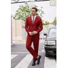 imageCOOFANDY Mens 2 Piece Suits Classic Fit 2 Button Dress Suits Tuxedo Jacket Blazer for Wedding Business Dinner PromRed