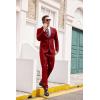 imageCOOFANDY Mens 2 Piece Suits Classic Fit 2 Button Dress Suits Tuxedo Jacket Blazer for Wedding Business Dinner PromRed