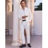imageCOOFANDY Mens 2 Piece Suits Classic Fit 2 Button Dress Suits Tuxedo Jacket Blazer for Wedding Business Dinner PromWhite