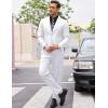 imageCOOFANDY Mens 2 Piece Suits Classic Fit 2 Button Dress Suits Tuxedo Jacket Blazer for Wedding Business Dinner PromWhite