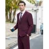 imageCOOFANDY Mens 2 Piece Suits Classic Fit 2 Button Dress Suits Tuxedo Jacket Blazer for Wedding Business Dinner PromWine Red