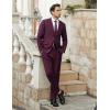 imageCOOFANDY Mens 2 Piece Suits Classic Fit 2 Button Dress Suits Tuxedo Jacket Blazer for Wedding Business Dinner PromWine Red