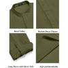 imageCOOFANDY Mens 2 Pieces Cotton Linen Set Long Sleeve Henley Shirts Casual Beach Pants With Pockets Summer Yoga OutfitsArmy Green