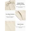 imageCOOFANDY Mens 2 Pieces Cotton Linen Set Long Sleeve Henley Shirts Casual Beach Pants With Pockets Summer Yoga OutfitsBeige
