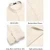 imageCOOFANDY Mens 2 Pieces Cotton Linen Set Long Sleeve Henley Shirts Casual Beach Pants With Pockets Summer Yoga OutfitsBeige