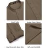 imageCOOFANDY Mens 2 Pieces Cotton Linen Set Long Sleeve Henley Shirts Casual Beach Pants With Pockets Summer Yoga OutfitsBrown