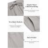 imageCOOFANDY Mens 2 Pieces Cotton Linen Set Long Sleeve Henley Shirts Casual Beach Pants With Pockets Summer Yoga OutfitsGrey