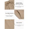 imageCOOFANDY Mens 2 Pieces Cotton Linen Set Long Sleeve Henley Shirts Casual Beach Pants With Pockets Summer Yoga OutfitsKhaki
