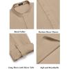 imageCOOFANDY Mens 2 Pieces Cotton Linen Set Long Sleeve Henley Shirts Casual Beach Pants With Pockets Summer Yoga OutfitsKhaki