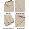 imageCOOFANDY Mens 2 Pieces Cotton Linen Set Long Sleeve Henley Shirts Casual Beach Pants With Pockets Summer Yoga OutfitsLight Khaki
