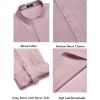 imageCOOFANDY Mens 2 Pieces Cotton Linen Set Long Sleeve Henley Shirts Casual Beach Pants With Pockets Summer Yoga OutfitsMisty Rose