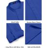 imageCOOFANDY Mens 2 Pieces Cotton Linen Set Long Sleeve Henley Shirts Casual Beach Pants With Pockets Summer Yoga OutfitsRoyal Blue