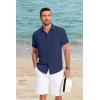 imageCOOFANDY Mens Button Down Shirt Short Sleeve Casual Shirts for Summer Beach Vacation ShirtsBlue Violet