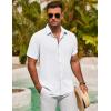 imageCOOFANDY Mens Button Down Shirt Short Sleeve Casual Shirts for Summer Beach Vacation ShirtsWhite