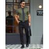 imageCOOFANDY Mens Button Down Shirts Short Sleeve Casual Dress Shirts Untucked Summer Shirt with PocketArmy Green