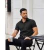 imageCOOFANDY Mens Button Down Shirts Short Sleeve Casual Dress Shirts Untucked Summer Shirt with PocketBlack