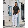imageCOOFANDY Mens Button Down Shirts Short Sleeve Casual Dress Shirts Untucked Summer Shirt with PocketBlack