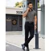 imageCOOFANDY Mens Button Down Shirts Short Sleeve Casual Dress Shirts Untucked Summer Shirt with PocketDark Grey