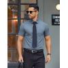 imageCOOFANDY Mens Button Down Shirts Short Sleeve Casual Dress Shirts Untucked Summer Shirt with PocketGrey Blue