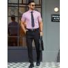 imageCOOFANDY Mens Button Down Shirts Short Sleeve Casual Dress Shirts Untucked Summer Shirt with PocketLavender
