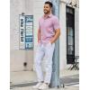 imageCOOFANDY Mens Button Down Shirts Short Sleeve Casual Dress Shirts Untucked Summer Shirt with PocketLavender