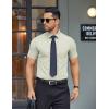 imageCOOFANDY Mens Button Down Shirts Short Sleeve Casual Dress Shirts Untucked Summer Shirt with PocketLight Green
