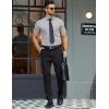 imageCOOFANDY Mens Button Down Shirts Short Sleeve Casual Dress Shirts Untucked Summer Shirt with PocketLight Grey