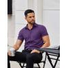 imageCOOFANDY Mens Button Down Shirts Short Sleeve Casual Dress Shirts Untucked Summer Shirt with PocketPurple