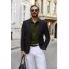 imageCOOFANDY Mens Casual Button Down Shirt Long Sleeve Lightweight Jacket Fashion Textured ShirtsArmy Green