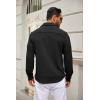 imageCOOFANDY Mens Casual Button Down Shirt Long Sleeve Lightweight Jacket Fashion Textured ShirtsBlack