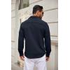 imageCOOFANDY Mens Casual Button Down Shirt Long Sleeve Lightweight Jacket Fashion Textured ShirtsDark Blue