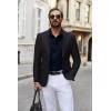 imageCOOFANDY Mens Casual Button Down Shirt Long Sleeve Lightweight Jacket Fashion Textured ShirtsDark Blue