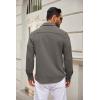 imageCOOFANDY Mens Casual Button Down Shirt Long Sleeve Lightweight Jacket Fashion Textured ShirtsDark Grey