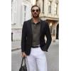 imageCOOFANDY Mens Casual Button Down Shirt Long Sleeve Lightweight Jacket Fashion Textured ShirtsDark Grey