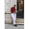 imageCOOFANDY Mens Casual Button Down Shirt Long Sleeve Lightweight Jacket Fashion Textured ShirtsDark Red