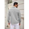 imageCOOFANDY Mens Casual Button Down Shirt Long Sleeve Lightweight Jacket Fashion Textured ShirtsLight Grey