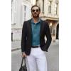 imageCOOFANDY Mens Casual Button Down Shirt Long Sleeve Lightweight Jacket Fashion Textured ShirtsTurquoise