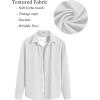 imageCOOFANDY Mens Casual Button Down Shirt Long Sleeve Lightweight Jacket Fashion Textured ShirtsWhite