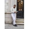 imageCOOFANDY Mens Casual Button Down Shirt Long Sleeve Lightweight Jacket Fashion Textured ShirtsWhite