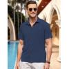 imageCOOFANDY Mens Casual Button Down Short Sleeve Shirt Textured Summer Beach Vacation ShirtBlueviolet