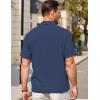 imageCOOFANDY Mens Casual Button Down Short Sleeve Shirt Textured Summer Beach Vacation ShirtBlueviolet