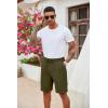 imageCOOFANDY Mens Casual Drawstring Shorts Lightweight Elastic Waist Walking Shorts with PocketsArmy Green