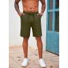 imageCOOFANDY Mens Casual Drawstring Shorts Lightweight Elastic Waist Walking Shorts with PocketsArmy Green