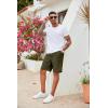 imageCOOFANDY Mens Casual Drawstring Shorts Lightweight Elastic Waist Walking Shorts with PocketsArmy Green