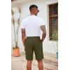 imageCOOFANDY Mens Casual Drawstring Shorts Lightweight Elastic Waist Walking Shorts with PocketsArmy Green