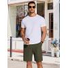 imageCOOFANDY Mens Casual Drawstring Shorts Lightweight Elastic Waist Walking Shorts with PocketsArmy Green