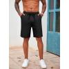 imageCOOFANDY Mens Casual Drawstring Shorts Lightweight Elastic Waist Walking Shorts with PocketsBlack