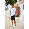 imageCOOFANDY Mens Casual Drawstring Shorts Lightweight Elastic Waist Walking Shorts with PocketsBlack
